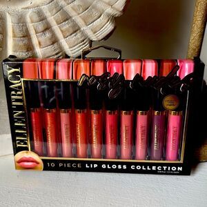 🪷 Ellen Tracy 10 Piece Set Rosy Nudes Lip Gloss Collection